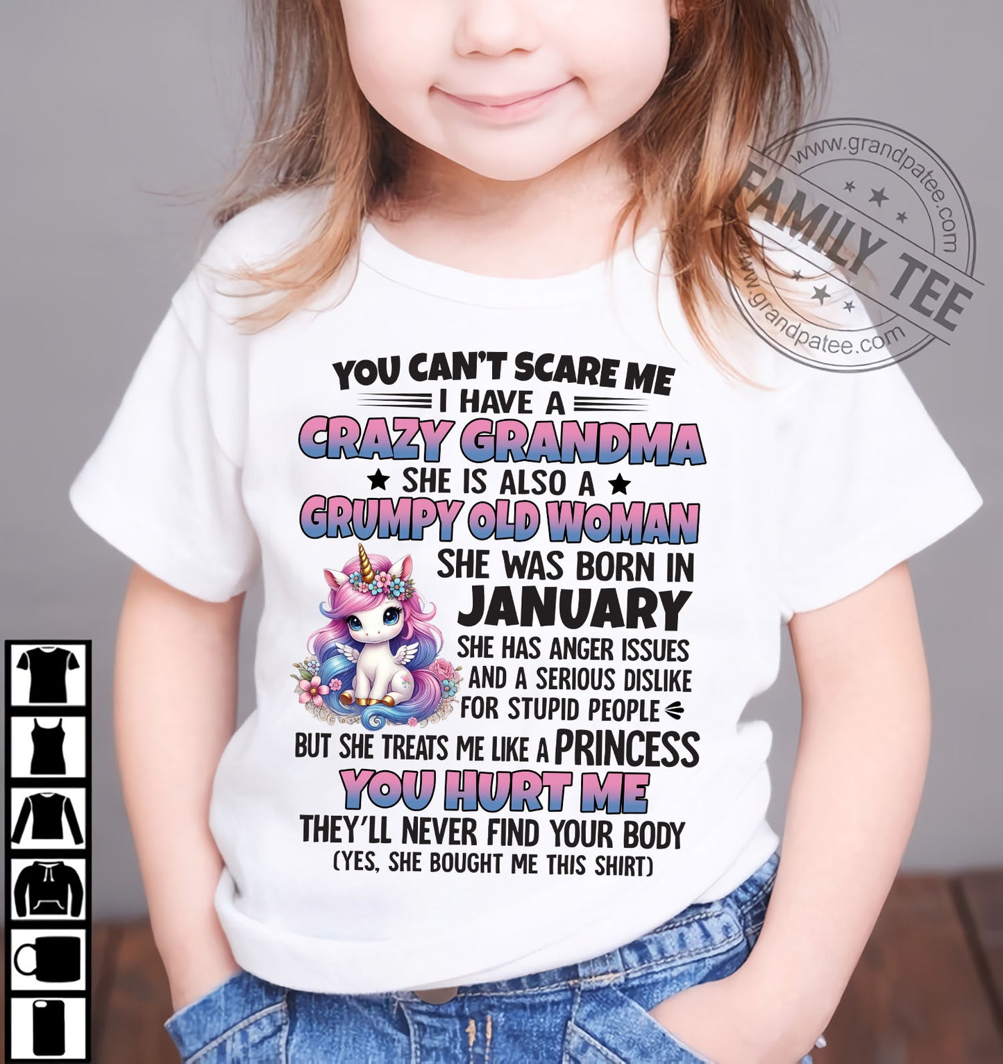 You Can’t Scare Me I Have A Crazy Grandma - Gift For Grandson And Granddaughter From Grandma - DOAN01 (SKU09-106-01)