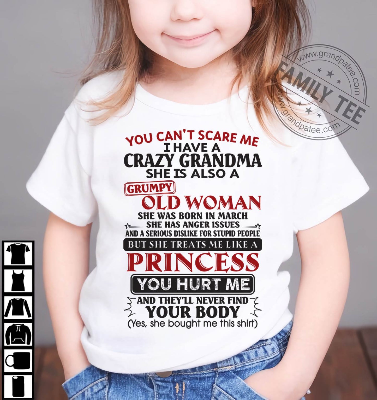 March - You Can't Scare Me - Gift For Grandson And Granddaughter From Grandma - DOAN03 (SKU10-76-03)