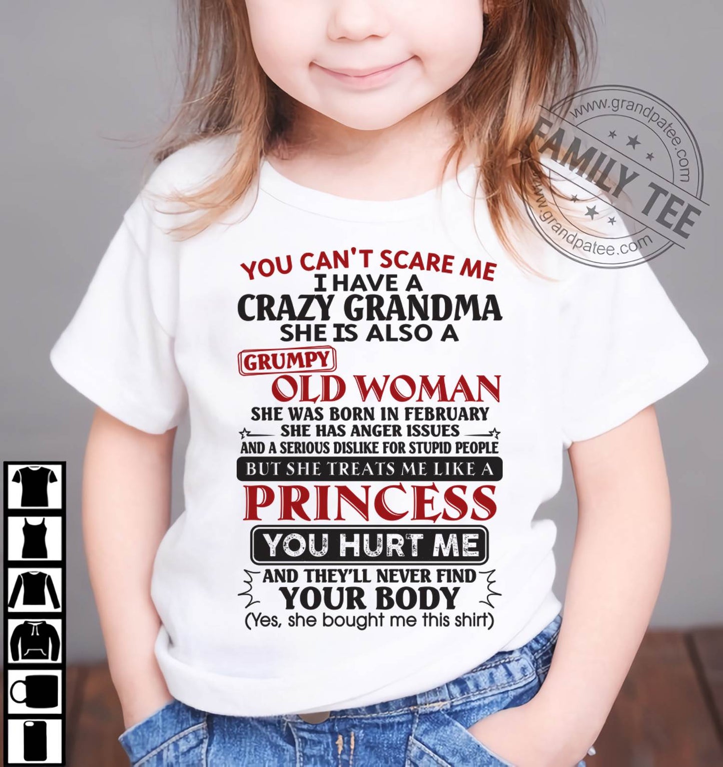 February - You Can't Scare Me - Gift For Grandson And Granddaughter From Grandma - DOAN02 (SKU10-76-02)