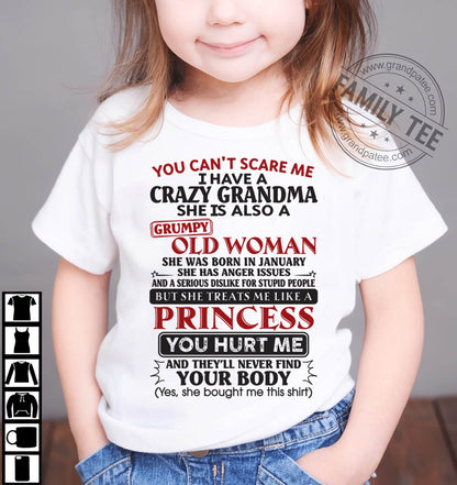 January - You Can't Scare Me - Gift For Grandson And Granddaughter From Grandma - DOAN01 (SKU10-76-01)