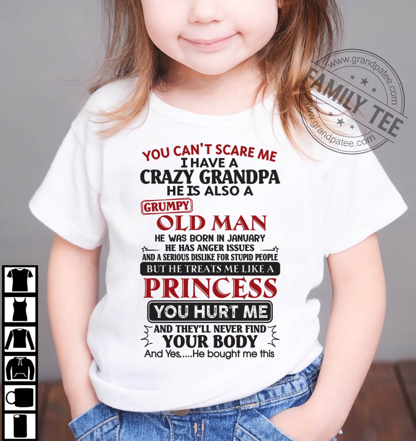 I Have A Crazy Grandpa - Gift For Grandson And Granddaughter From Grandpa - DOAN01 (SKU09-143-01)