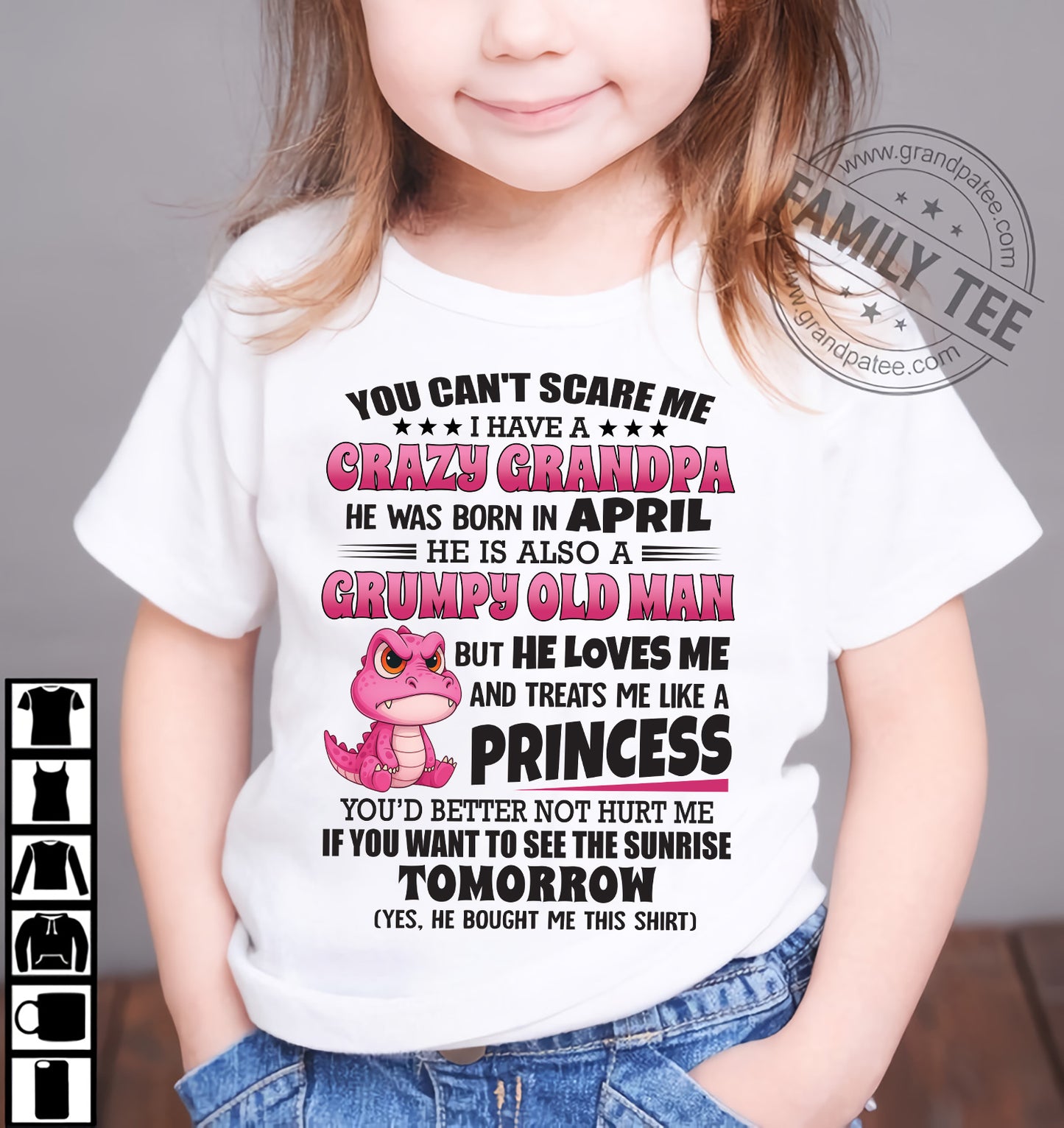 YOU CAN’T SCARE ME I HAVE A CRAZY GRANDPA - GIFT FOR GRANDSON AND GRANDDAUGHTER FROM GRANDPA - DOAN04 (SKU09-105-04)