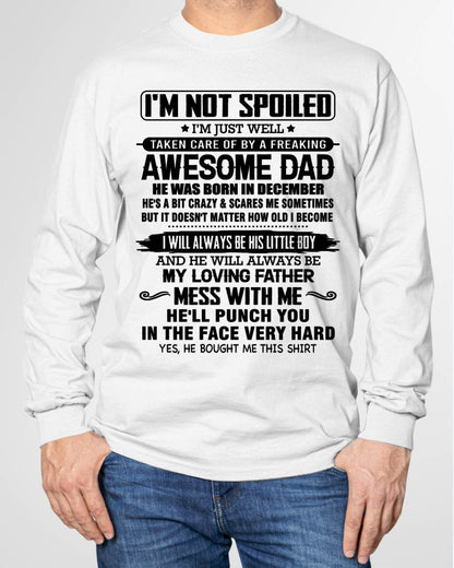 Meaningful T - Shirt From Dad to Son – "I Will Always A Little Boy Of Dad" – TIEN12 (SKU26T-01236-12)