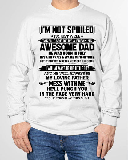 Meaningful T - Shirt From Dad to Son – "I Will Always A Little Boy Of Dad" – TIEN07 (SKU26T-01236-07)