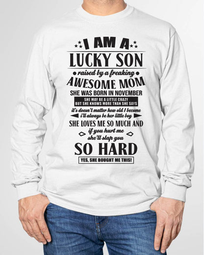 The Special T - Shirt For Son From Mom – "If you hurt me, my mother will slap you so hard" – TIEN11 (SKU2603-22-11)