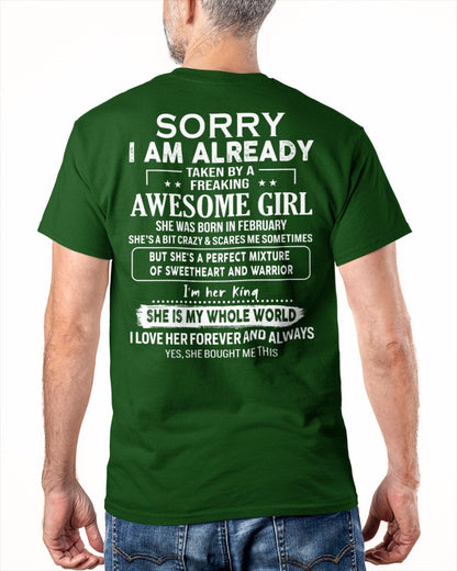 February - Awesome girl - Perfect gift for your boyfriend - (SKU04-86-02) - From Wife TIEN02