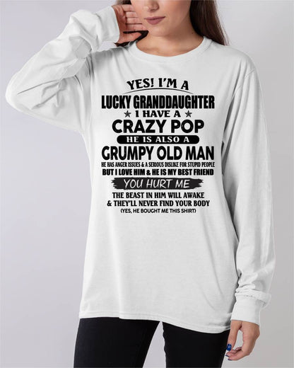 LUCKY GRANDDAUGHTER OF CRAZY POP - PERFECT GIFT FOR YOUR GRANDDAUGHTER FROM POP - TIEN00 (SKU12-39-00)