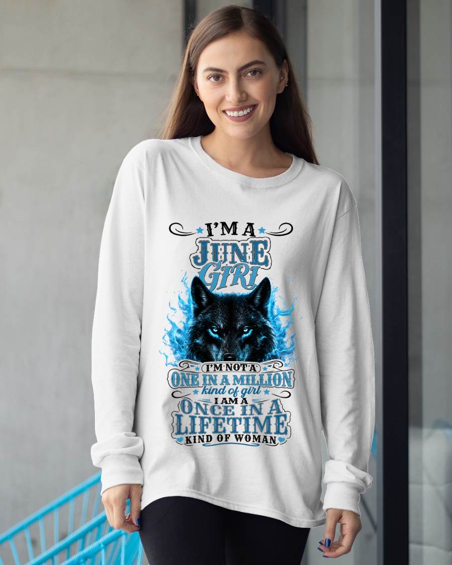 JUNE – "I AM A ONCE IN A LIFETIME KIND OF WOMAN" – WHITE – T – SHIRT FOR WOMEN – TIEN06 (SKU2608-15-06)