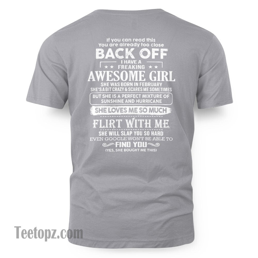 February – Awesome Girlfriend Born In February – Special gift for your Boyfriend – From Wife DOAN02 (SKU06-17-02)