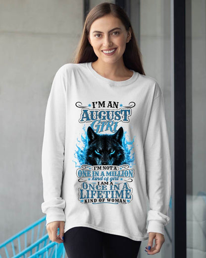 AUGUST – "I AM A ONCE IN A LIFETIME KIND OF WOMAN" – WHITE – T – SHIRT FOR WOMEN – TIEN08 (SKU2608-15-08)