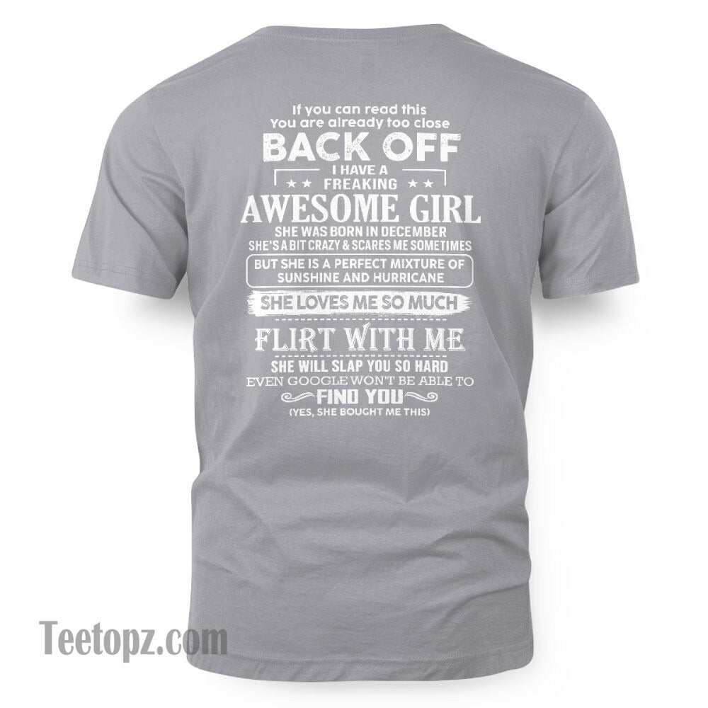 December – Awesome Girlfriend Born In December – Special gift for your Boyfriend – From Wife DOAN12 (SKU06-17-12)