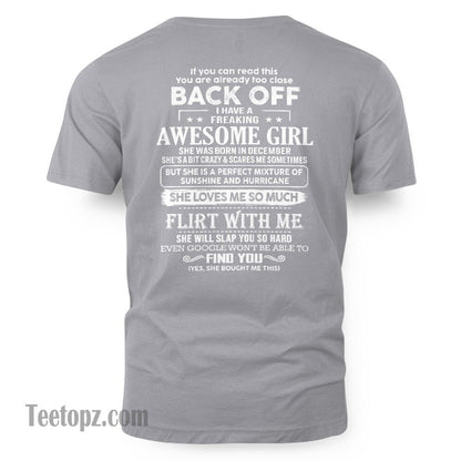 December – Awesome Girlfriend Born In December – Special gift for your Boyfriend – From Wife DOAN12 (SKU06-17-12)