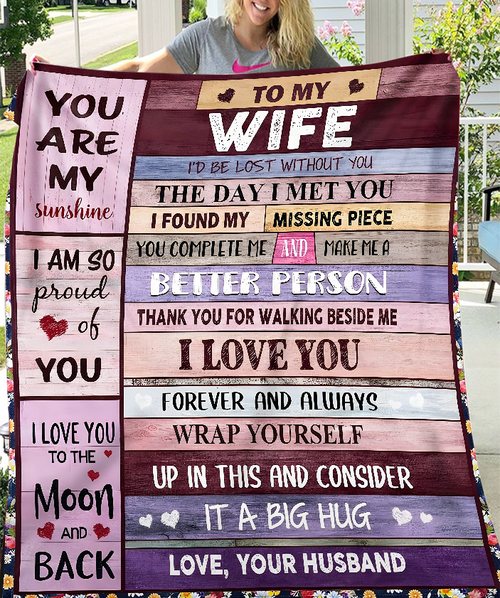 To My Wife Gift Blanket – From Husband With Forever Love