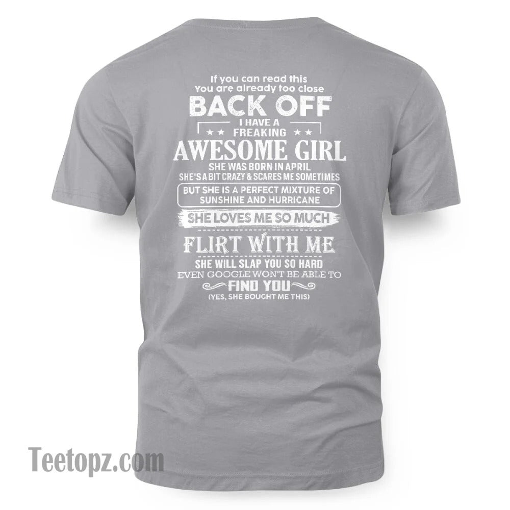 April – Awesome Girlfriend Born In April – Special gift for your Boyfriend – From Wife DOAN04 (SKU06-17-04)