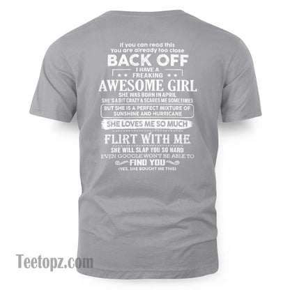 April – Awesome Girlfriend Born In April – Special gift for your Boyfriend – From Wife DOAN04 (SKU06-17-04)