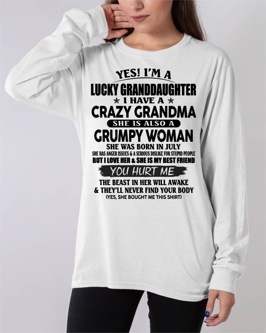 JULY - LUCKY GRANDDAUGHTER OF CRAZY GRANDMA - PERFECT GIFT FROM GRANDMA - TIEN07 (SKU12-146-07)