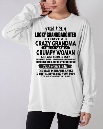 JULY - LUCKY GRANDDAUGHTER OF CRAZY GRANDMA - PERFECT GIFT FROM GRANDMA - TIEN07 (SKU12-146-07)