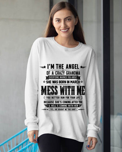 "I'm The Angel Of A Crazy Grandma" – The Beautiful T - Shirt From Grandma – TIEN03 (SKU2606-141-03)