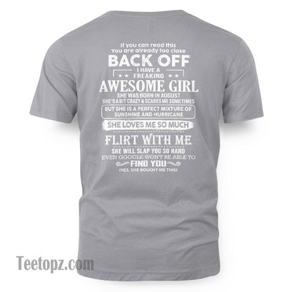 August – Awesome Girlfriend Born In August – Special gift for your Boyfriend – From Wife DOAN08 (SKU06-17-08)