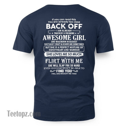 August – Awesome Girlfriend Born In August – Special gift for your Boyfriend – From Wife DOAN08 (SKU06-25-08)