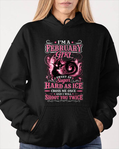 FEBRUARY GIRL – "SWEET AS SUGAR - HARD AS ICE" – PINK VERSION – T-SHIRT FOR WOMEN – TIEN02 (SKU2607-325-02)