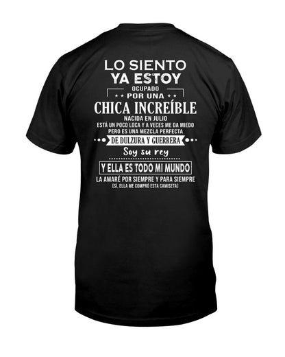 Lo siento chicas, ya estoy pillado - Mi novia está un poco loca y es adorable - Regalo especial para tu novio o esposo - (SKU04-156-07) - NTTD07