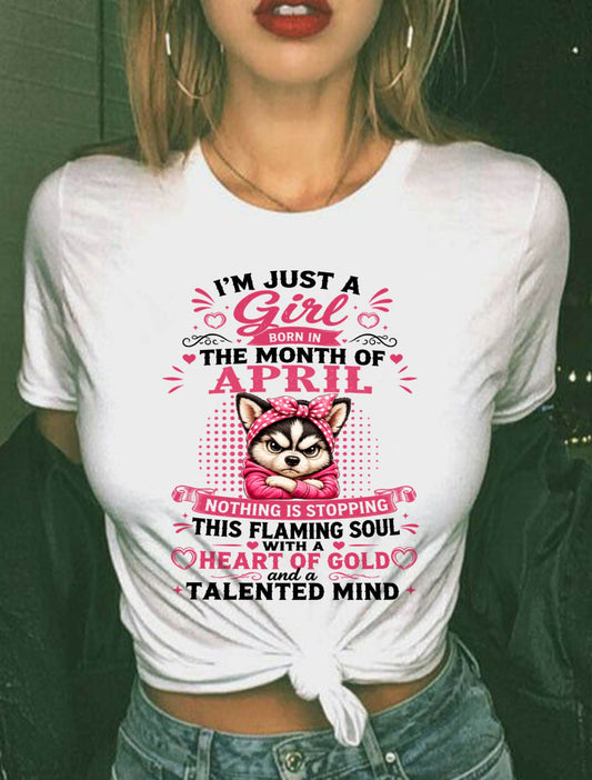 April Women – "The Girl With A Heart Of Gold And Talented Mind" – The Beautiful T - Shirt For Women – TIEN04 (SKU2605-66-04)