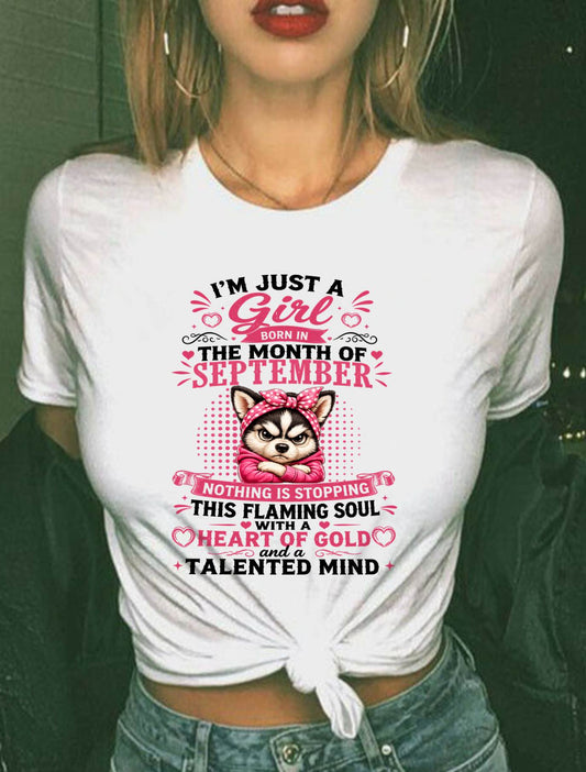 September Women – "The Girl With A Heart Of Gold And Talented Mind" – The Beautiful T - Shirt For Women – TIEN09 (SKU2605-66-09)
