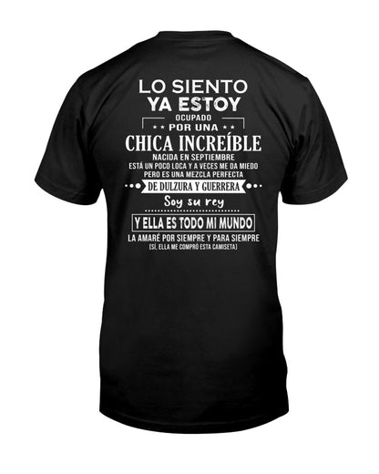 Lo siento chicas, ya estoy pillado - Mi novia está un poco loca y es adorable - Regalo especial para tu novio o esposo - (SKU04-156-09) - NTTD09
