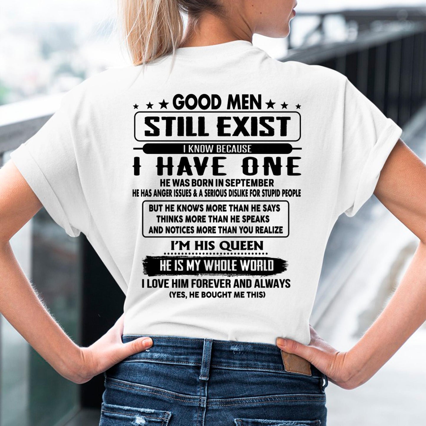 September - Good men Still Exist - gift for your girlfriend, wife from Husband - DOAN09 (SKU-GMSAU-09)