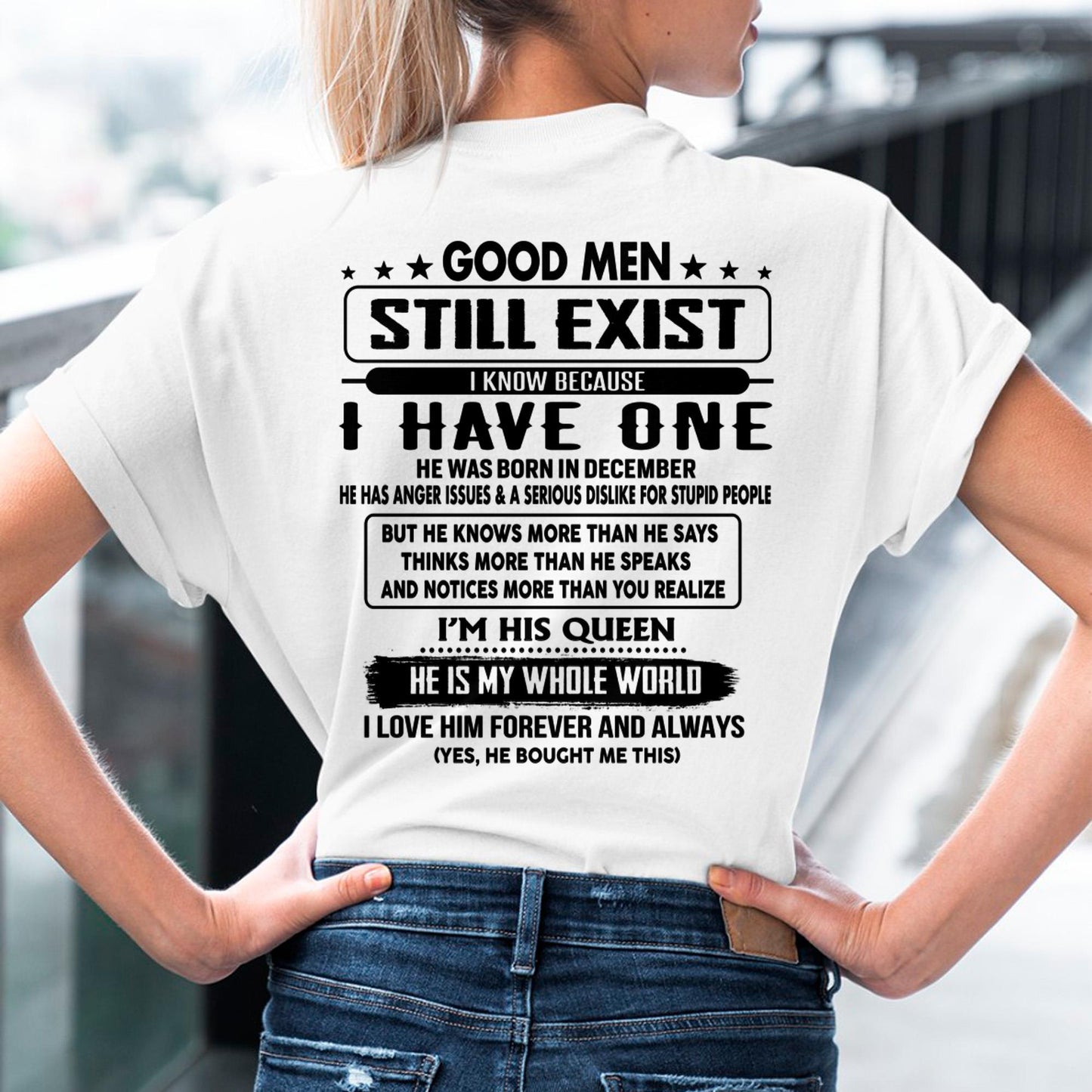December - Good men Still Exist - gift for your girlfriend, wife from Husband - DOAN12 (SKU-GMSAU-12)