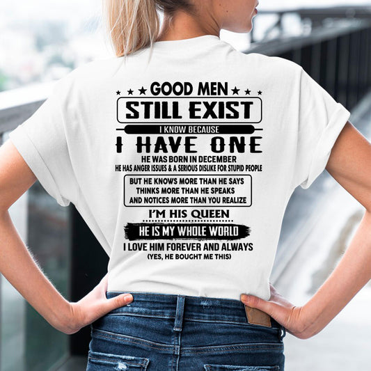 December - Good men Still Exist - gift for your girlfriend, wife from Husband - DOAN12 (SKU-GMSAU-12)