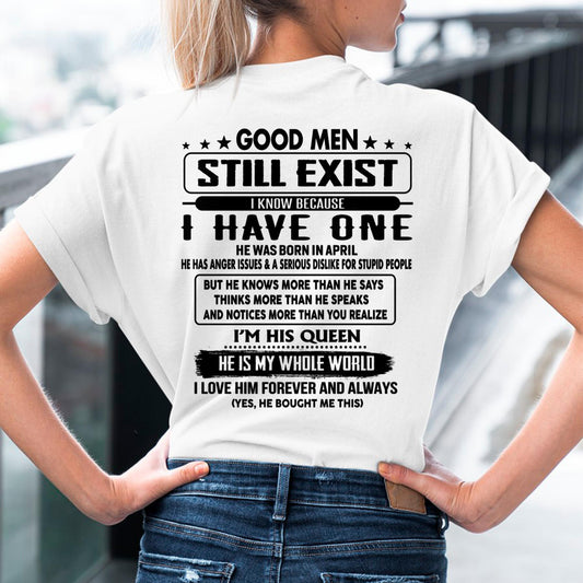 April - Good men Still Exist - gift for your girlfriend, wife from Husband - DOAN04 (SKU-GMSAU-04)