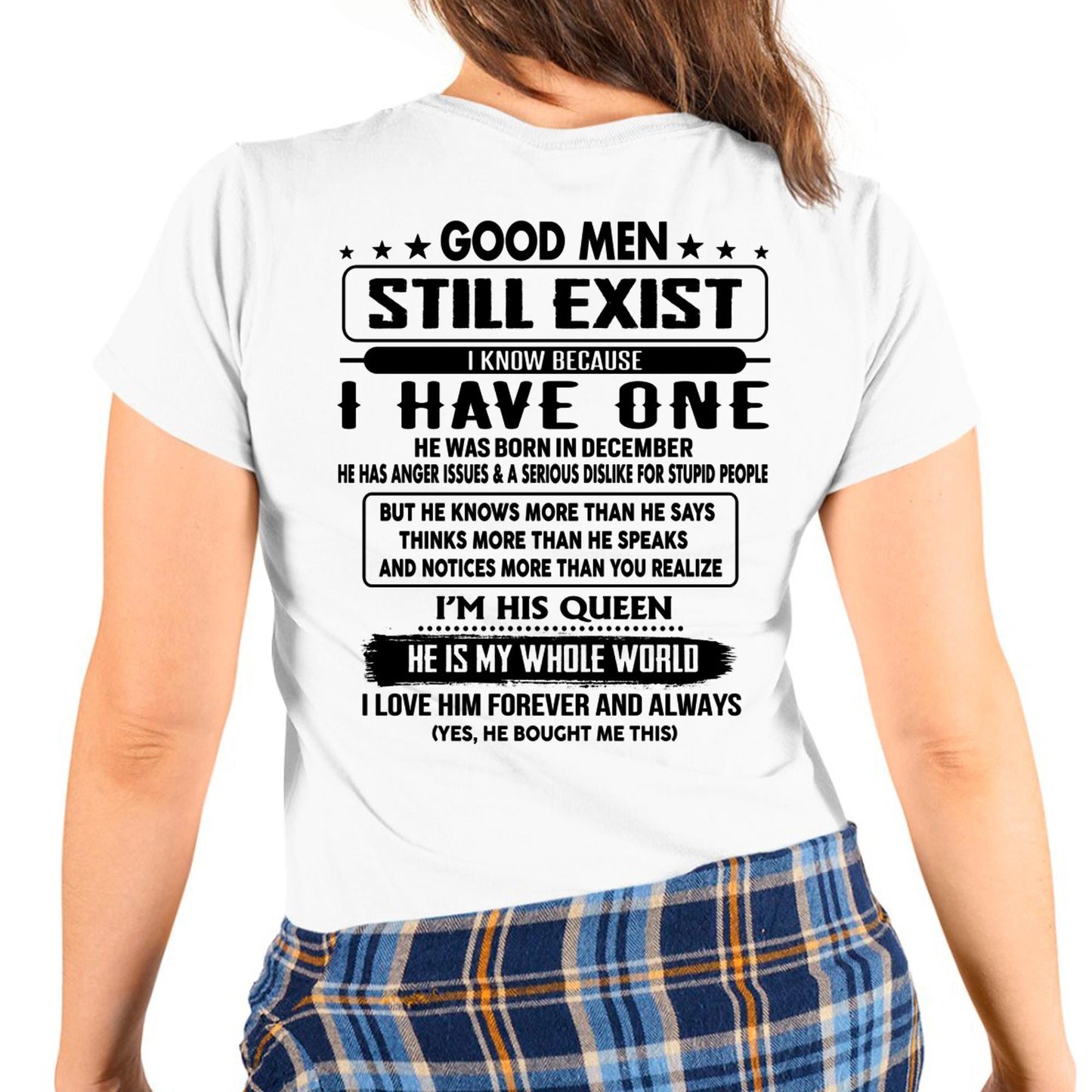December - Good men Still Exist - gift for your girlfriend, wife from Husband - DOAN12 (SKU-GMSAU-12)