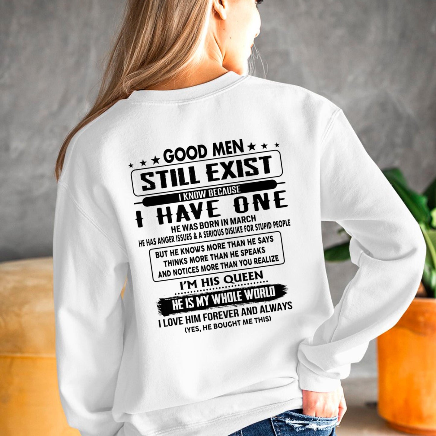 March - Good men Still Exist - gift for your girlfriend, wife from Husband - DOAN03 (SKU-GMSAU-03)