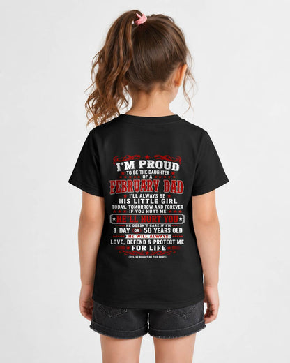 FEBRUARY – "I'LL ALWAYS BE A LITTLE GIRL OF MY DAD" – RED VERSION – T – SHIRT FROM DAD – TIEN02 (SKU2608-154-02)
