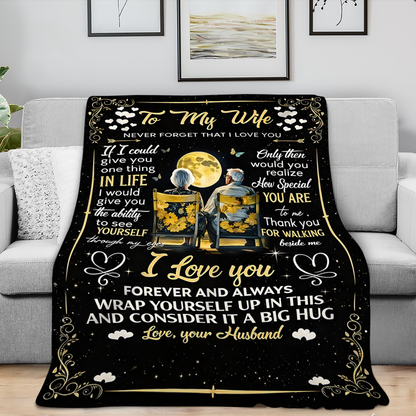 To My Wife Blanket – Wrapped In Love From Husband (SKU26B-01275)
