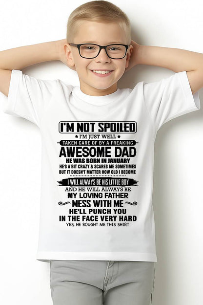 Meaningful T - Shirt From Dad to Son – "I Will Always A Little Boy Of Dad" – TIEN01 (SKU26T-01236-01)