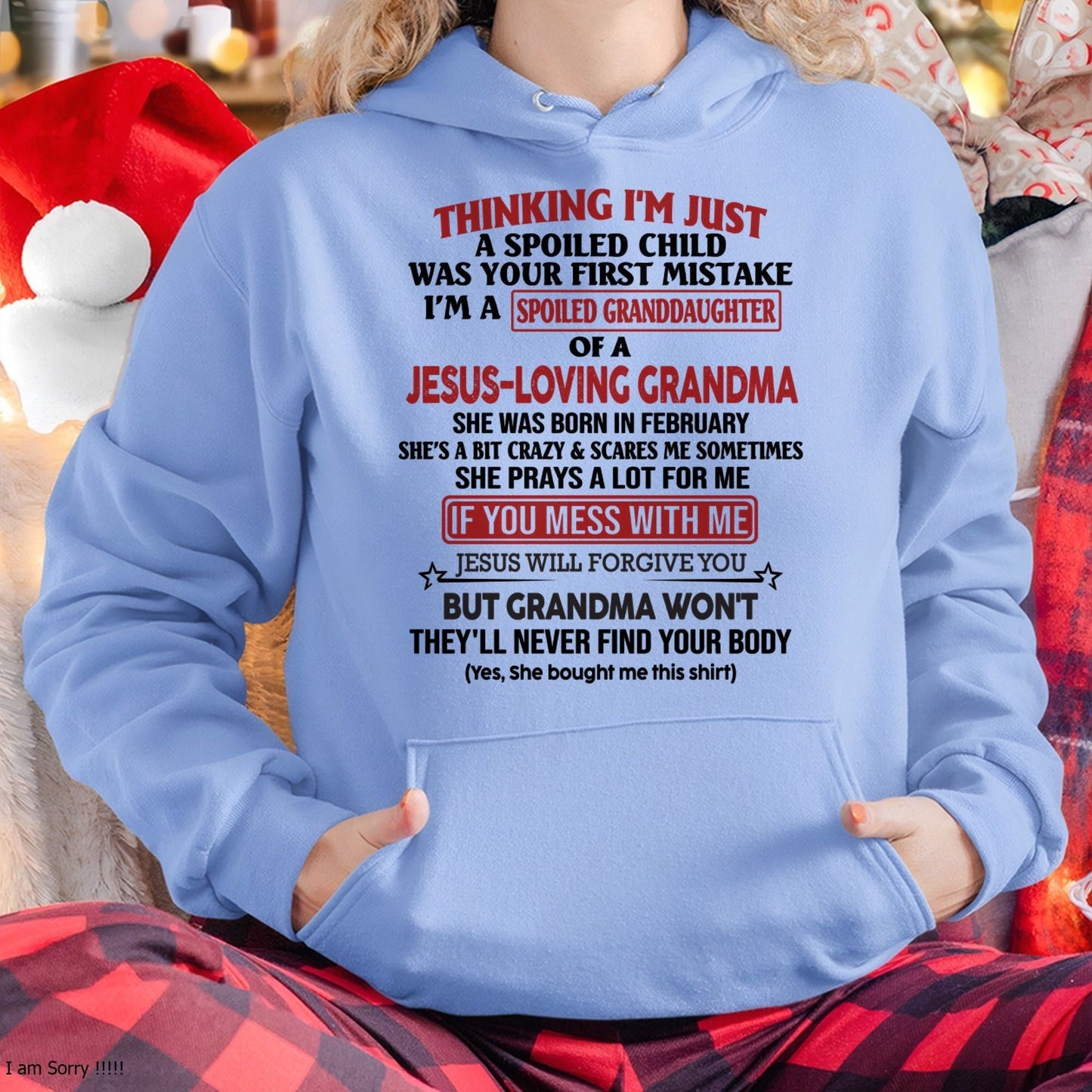 Christian Girl Shirt – Spoiled by Grandma February Edition – From Grandma to Granddaughter TIEN02 (SKU07-181-02)