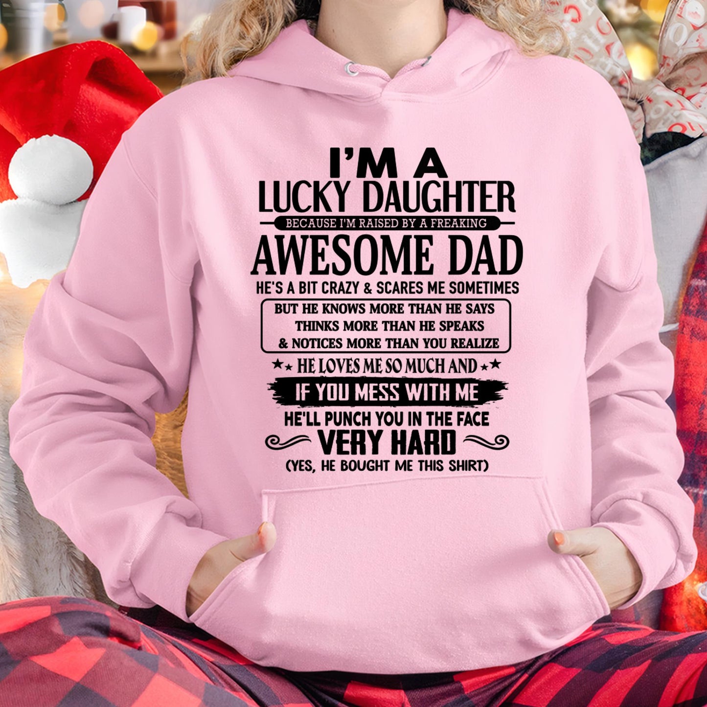 I'm Lucky Daughter - Gift for Daughter from Dad - DOAN00 (SKU-TLUCKYDD-00)
