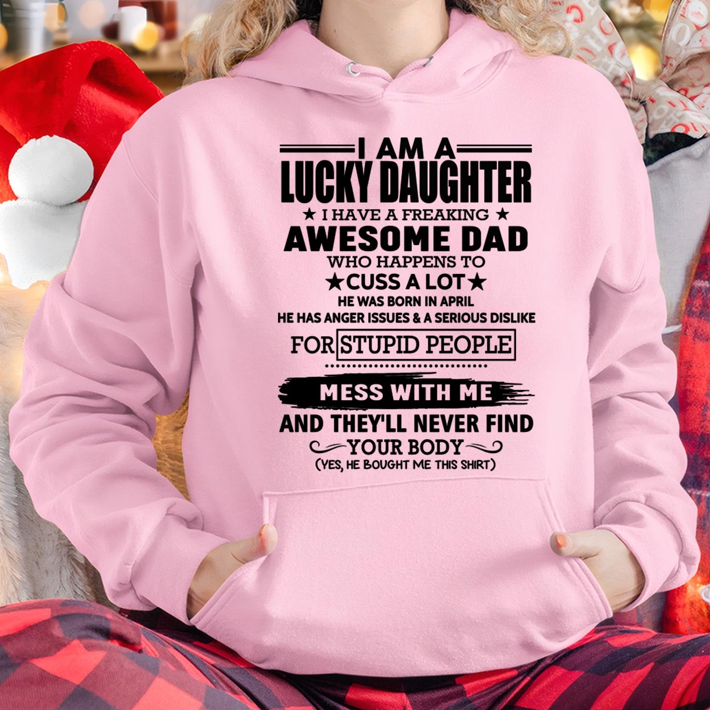 April - I'm Lucky Daughter - Gift for Daughter from Dad - TIEN04 (SKU-T1406DD-04)