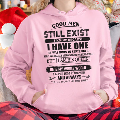 September - Good Men Still Exist - Perfect Gift For Your Girlfriend, Wife From Husband / Man - TIEN09 (SKU07-166-09)