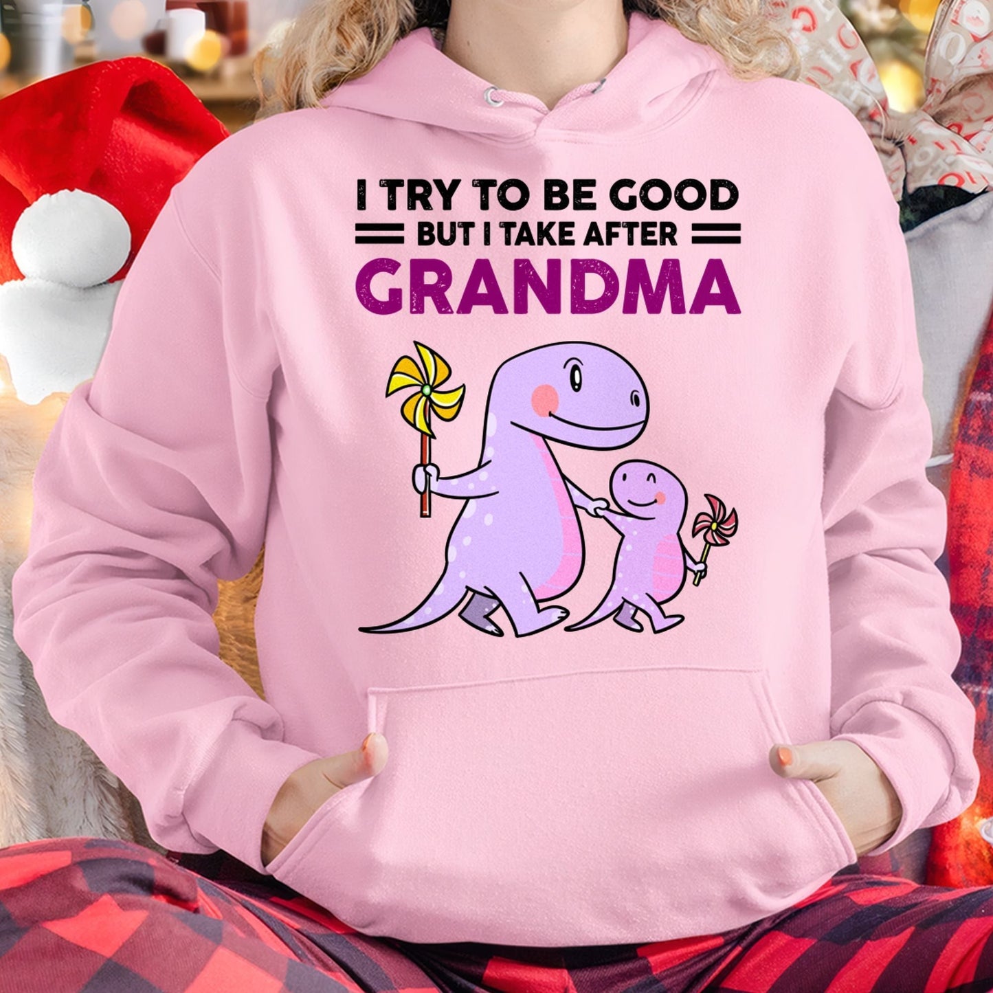 TRY TO BE GOOD BUT I TAKE AFTER GRANDMA- For granddaughter T shirt TIEN00 (SKU07-87)