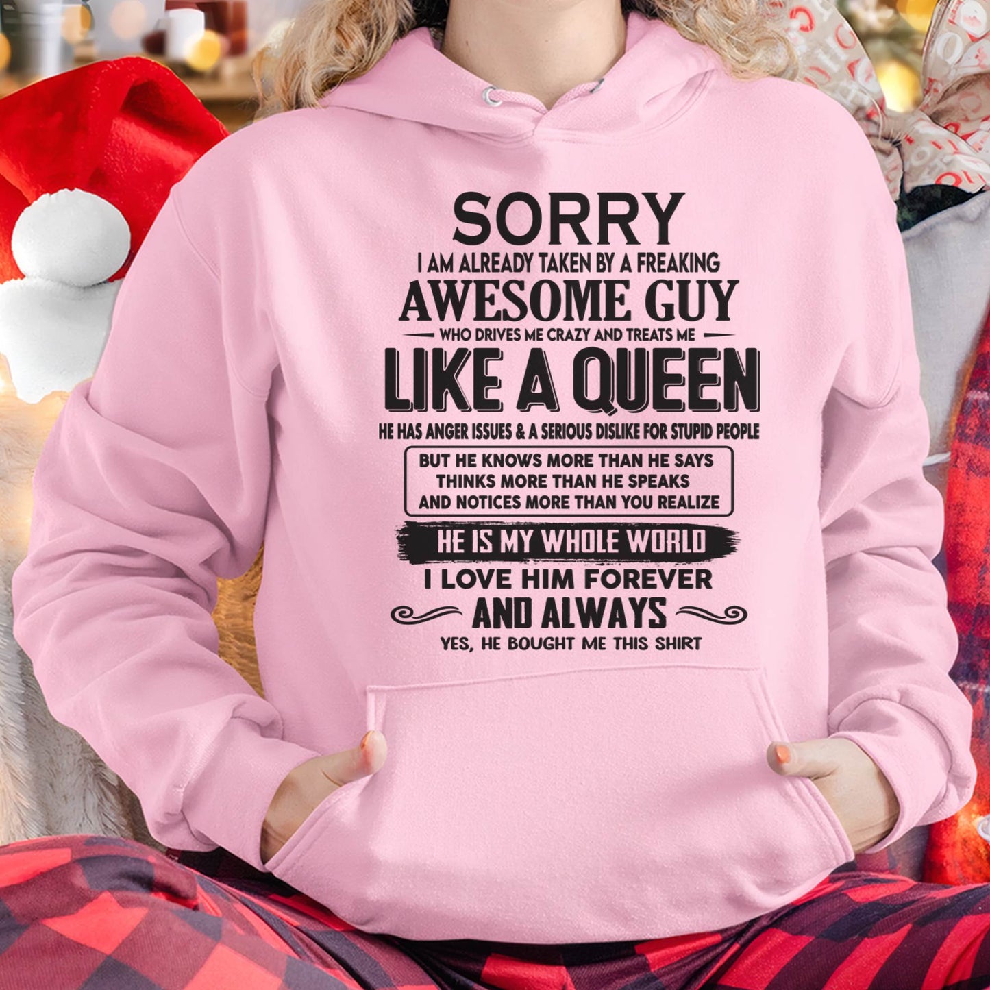 Sorry I am already taken by a freaking awesome guy - Gift for Wife From Husband - DOAN00 (SKU08-25-00)