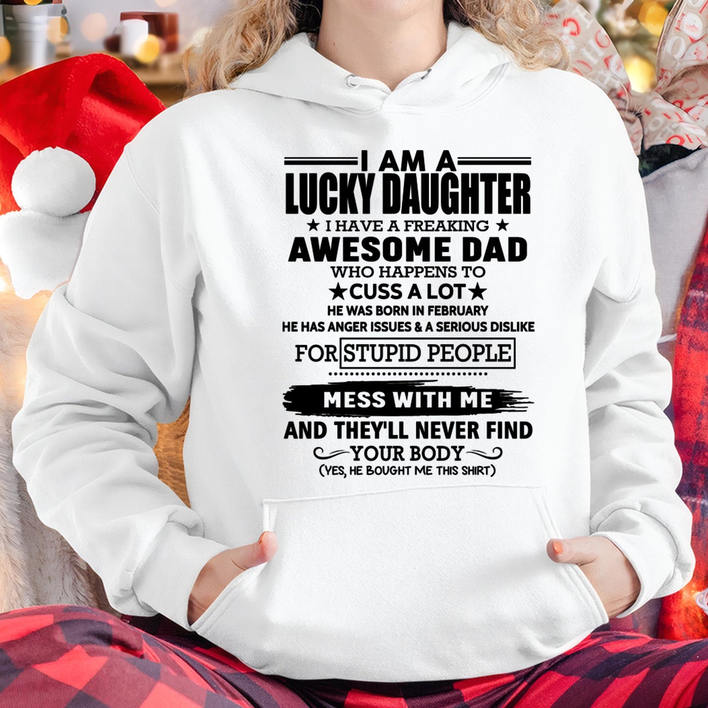 February - I'm Lucky Daughter - Gift for Daughter from Dad - TIEN02 (SKU-T1406DD-02)