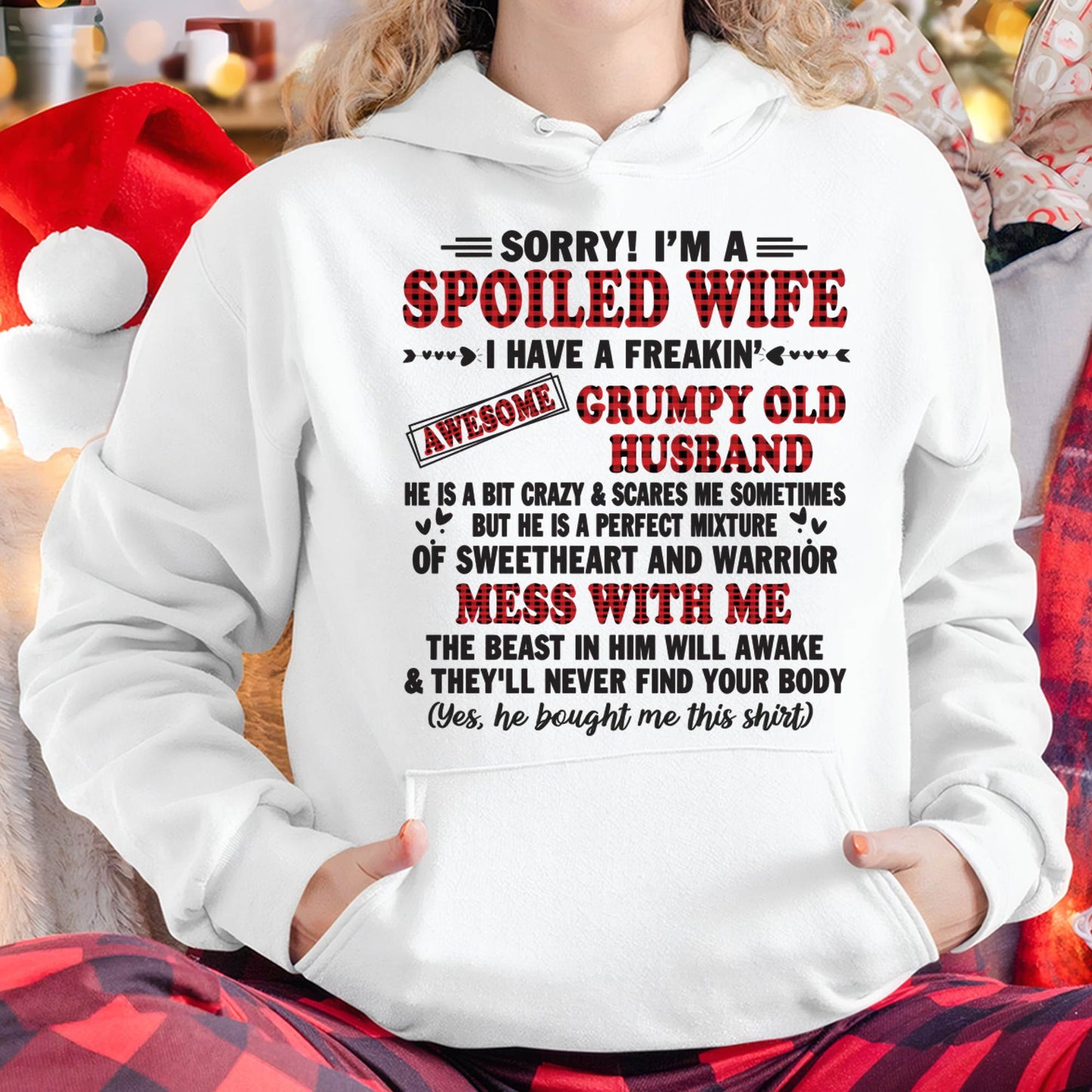 SPOILED WIFE OF AWESOME GRUMPY OLD HUSBAND - PERFECT GIFT  FROM HUSBAND - TIEN00 (SKU12-111-00)