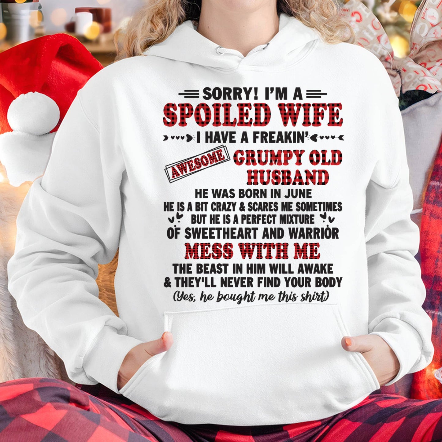 JUNE - SPOILED WIFE OF AWESOME GRUMPY OLD HUSBAND - PERFECT GIFT  FROM HUSBAND - TIEN06 (SKU12-111-06)