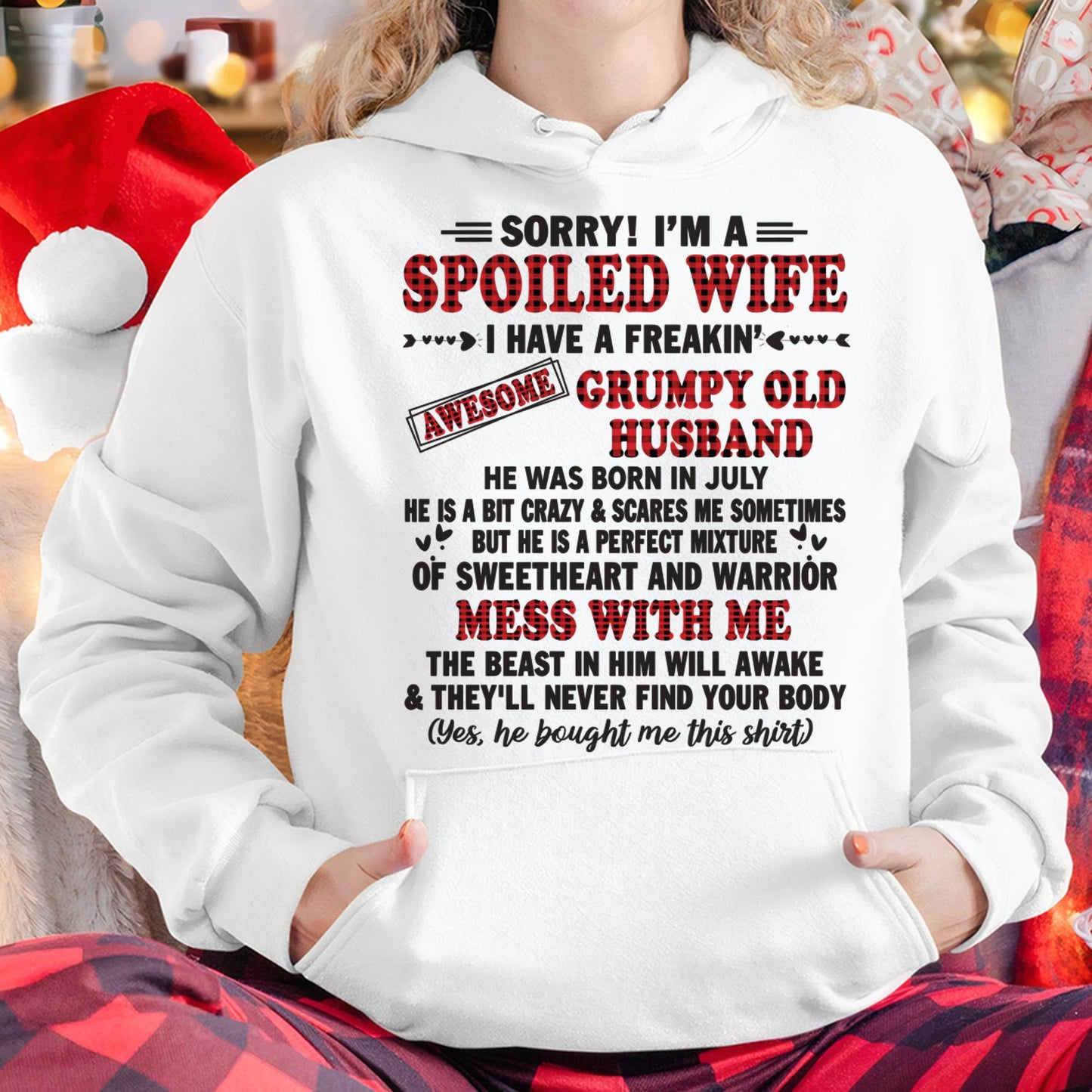 JULY - SPOILED WIFE OF AWESOME GRUMPY OLD HUSBAND - PERFECT GIFT  FROM HUSBAND - TIEN07 (SKU12-111-07)