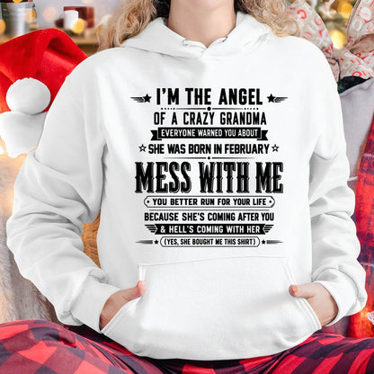 "I'm The Angel Of A Crazy Grandma" – The Beautiful T - Shirt From Grandma – TIEN02 (SKU2606-141-02)