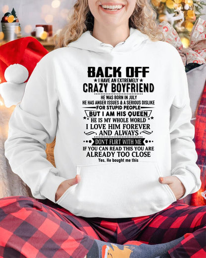 July - Back Off I Have An Extremely Crazy Boyfriend - - Gift For Wife From Husband - TIEN07 (SKUT-BACKOFF-07)